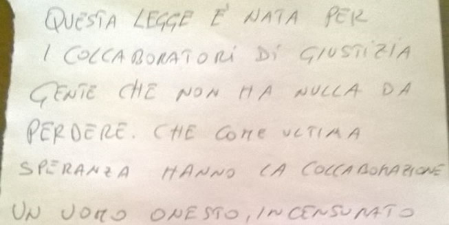 Frasi Sui Collaboratori Di Giustizia