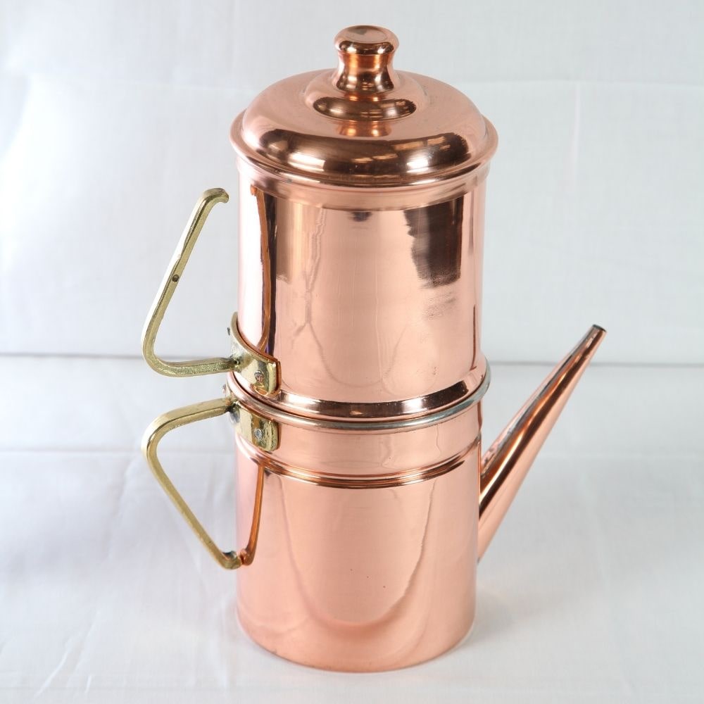 Neapolitan copper coffee maker (2 cups) Porritiello Rame Restostore