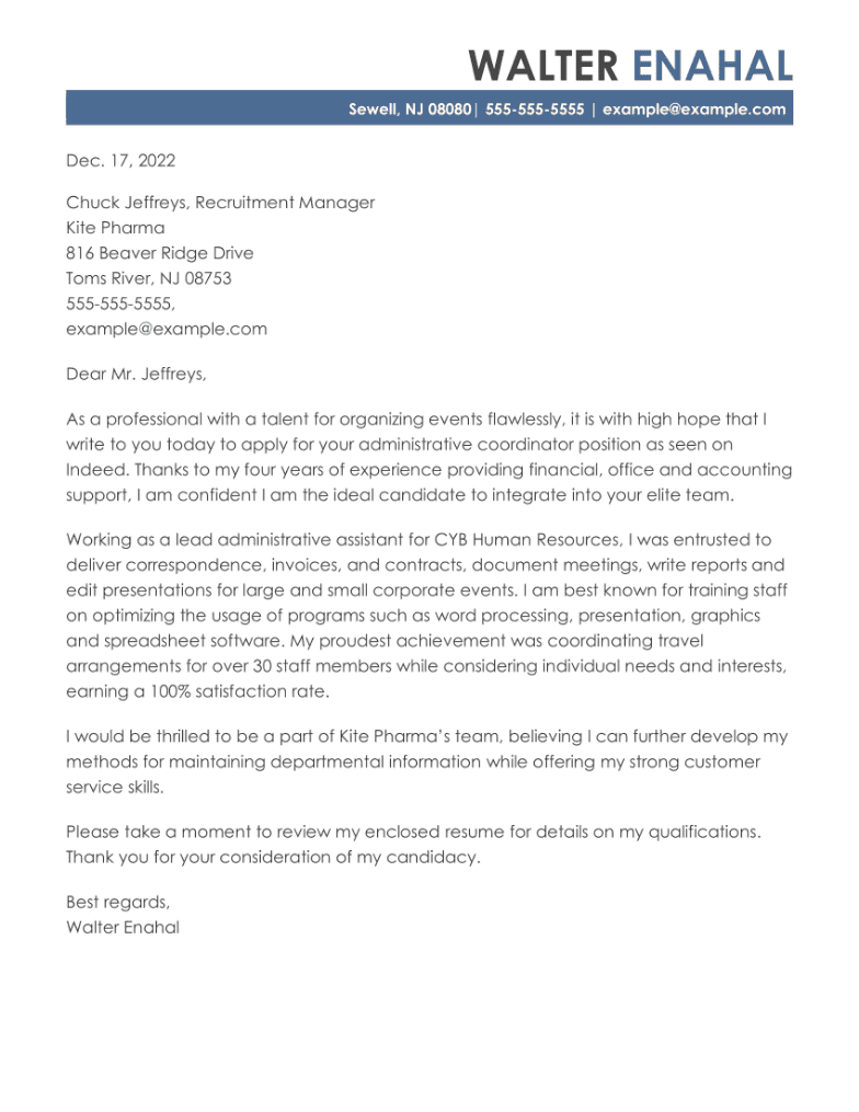 Administrative Assistant Cover Letter Examples for 2024