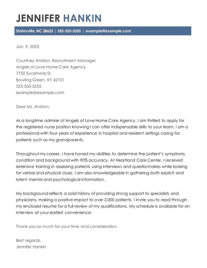 RN Cover Letter Examples & Writing Tips