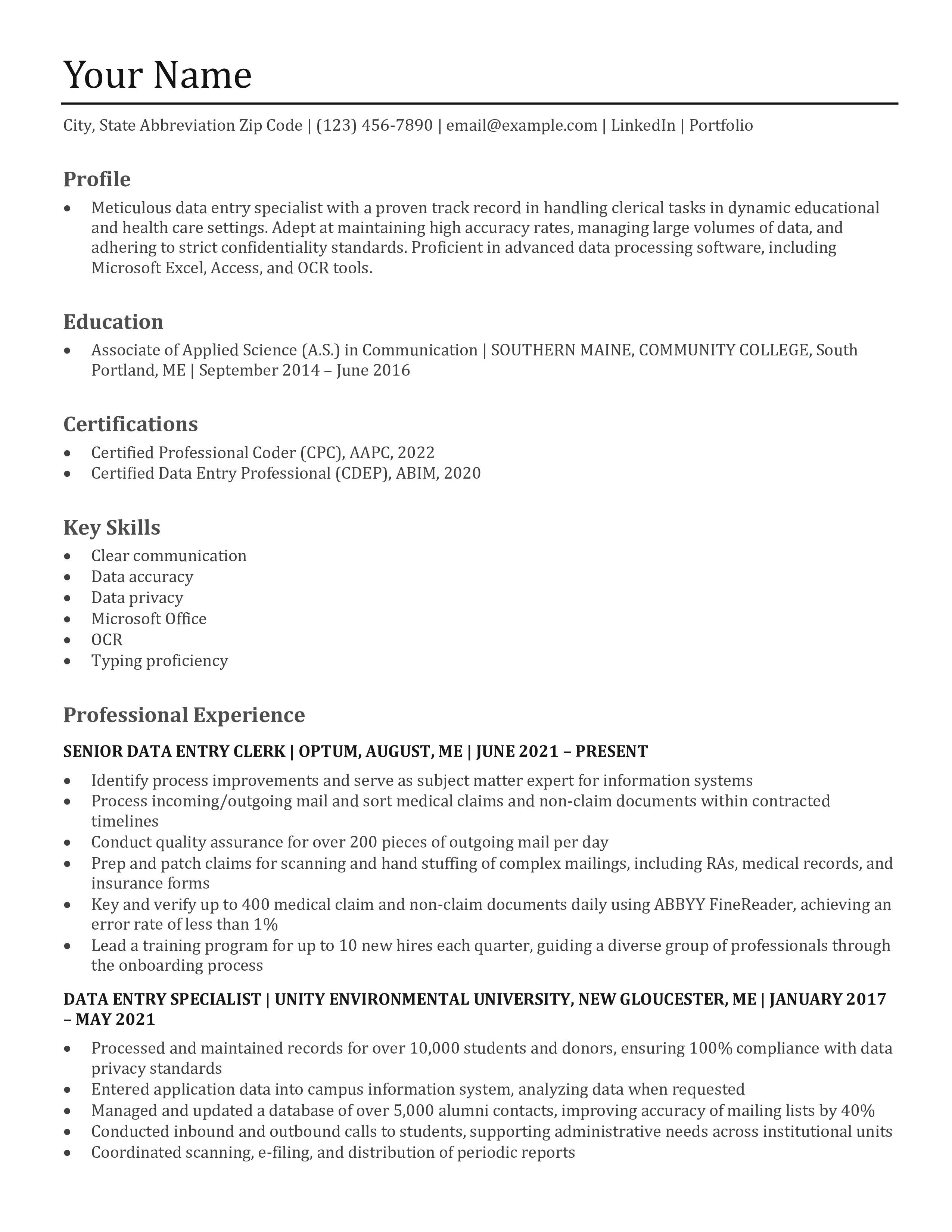 EntryLevel Resume Examples and Templates for 2025 EntryLevel Resume Examples and Templates for 2025