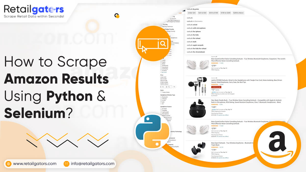 How to Scrape Amazon Results Using Python and Selenium?