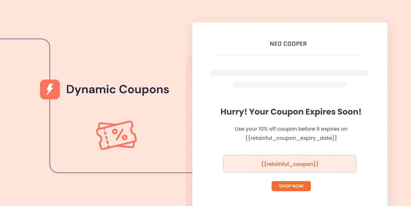 How to add Dynamic coupon codes to emails? Retainful