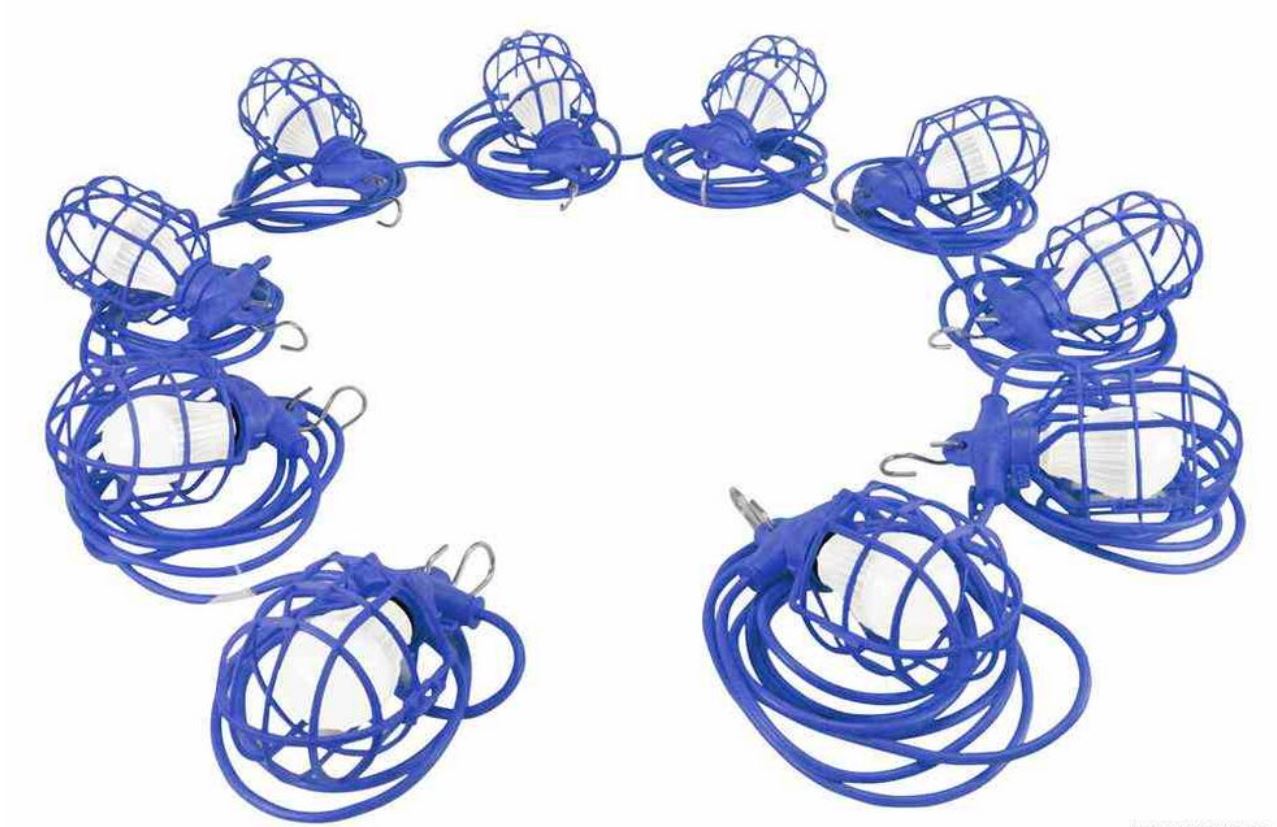 Work Site Light String Has Daisy Chaining Capability retrofit