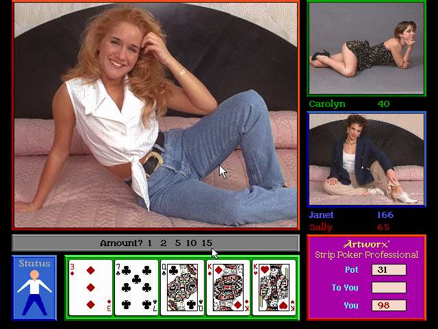 Strip Poker Professional (DOS) online game RetroGames.cz