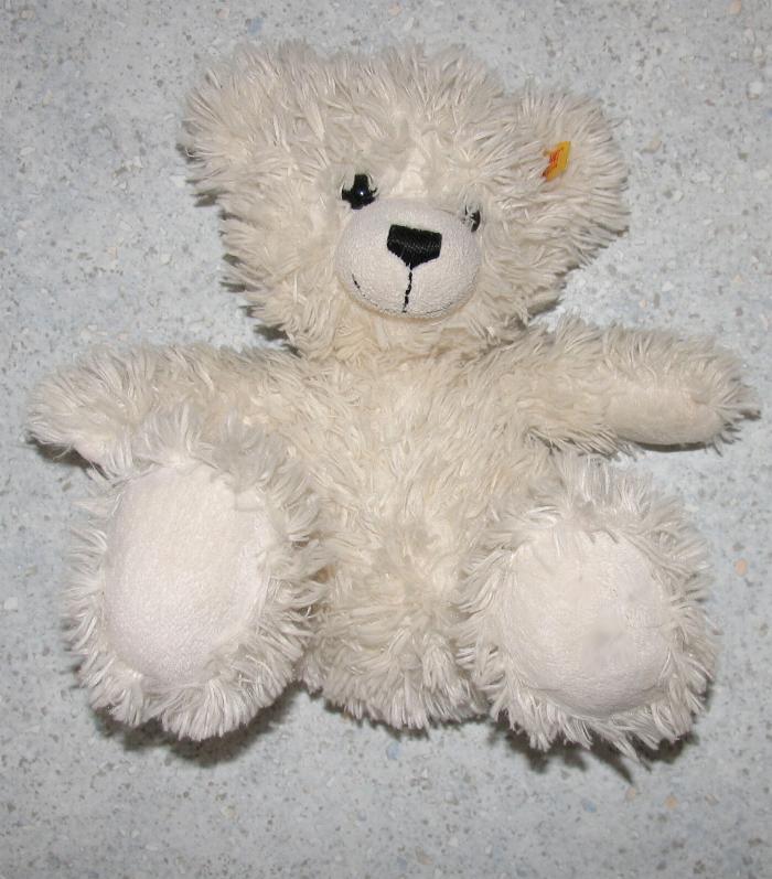 STEIFFTIER zottliger BÄR / TEDDY / TEDDYBÄR 111662 in weiss mit KF v
