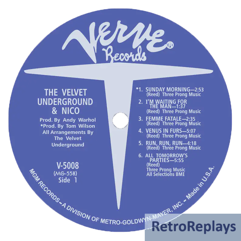 ‘The Velvet Underground & Nico’ LP Label Sticker RetroReplays