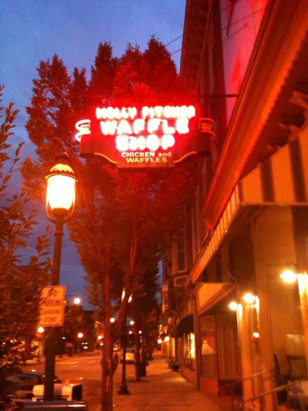 Molly Pitcher Waffle Shop neon sign Chambersburg PA Retro Roadmap