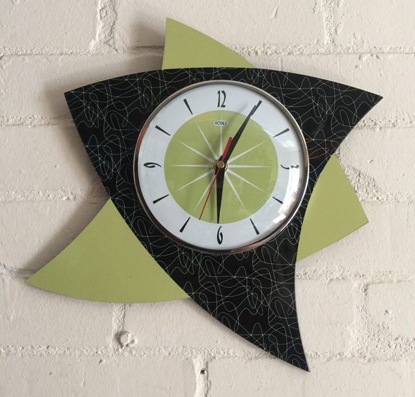 Authentic midcentury modern clocks by Royale Enamel Retro to Go