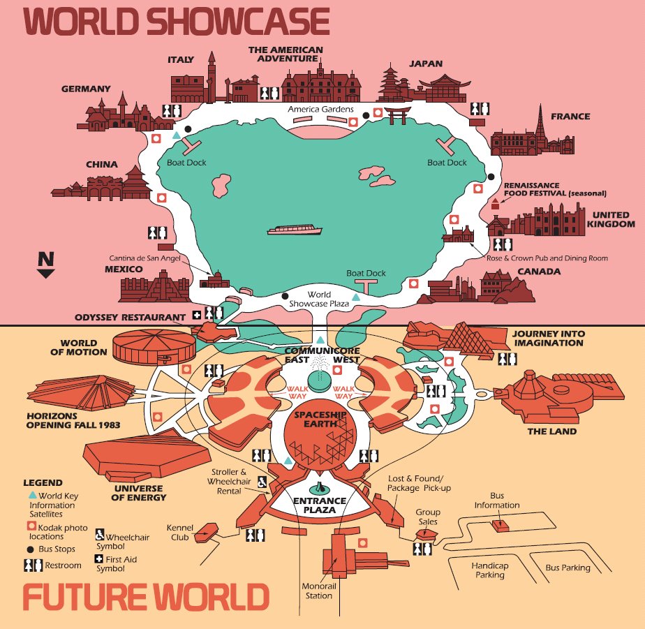 Walt Disney World Epcot Map