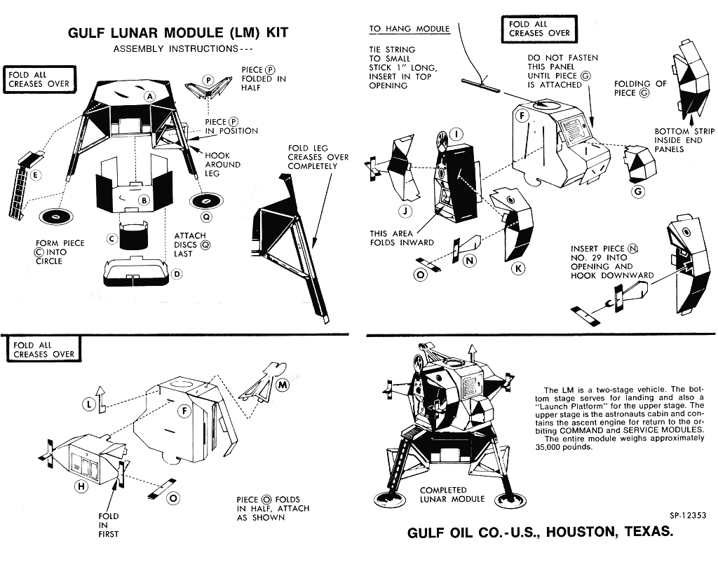 Lunar Module Papercraftsquare free papercraft download