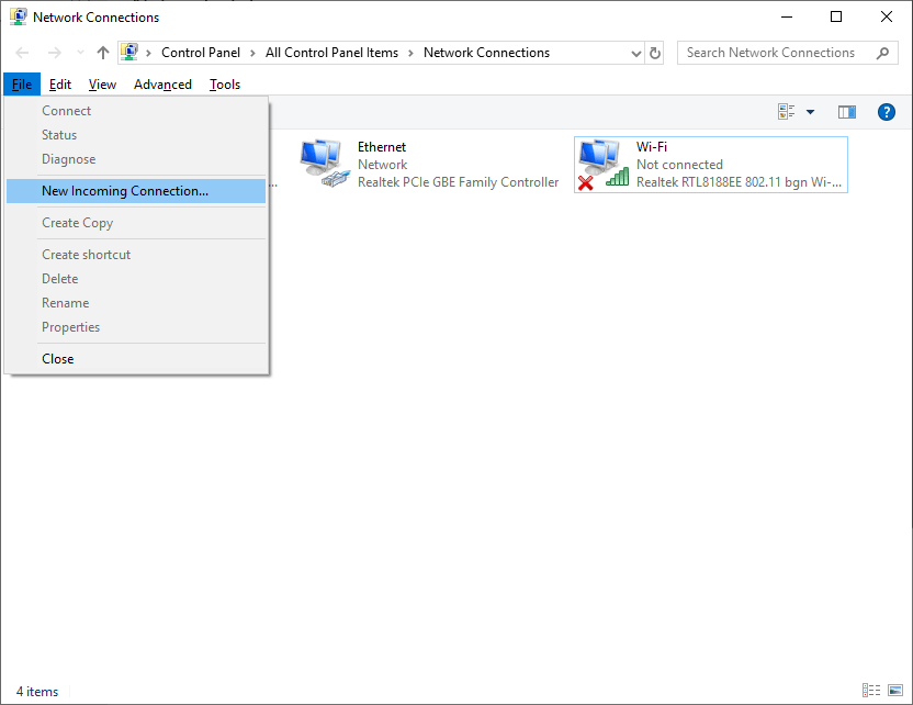 Configurar un servidor y cliente VPN en Windows 10
