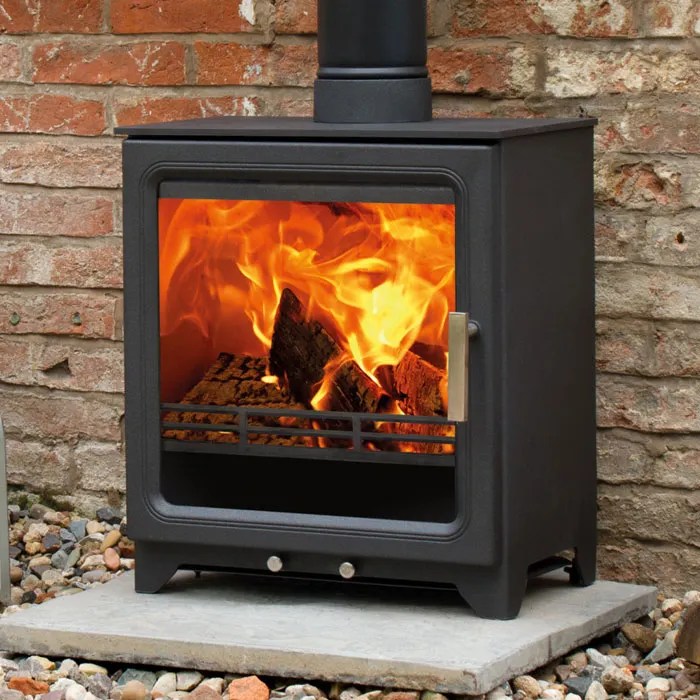 WOODPECKER MULTI FUEL WOOD BURNER AND ALL IN ONE FLU KIT Rev Comps