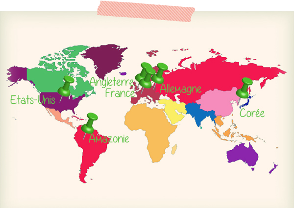 Carte du Tour du Monde en Beauté