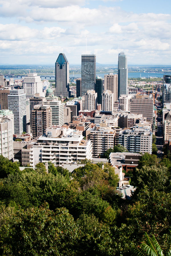 Panorama sur Montréal depuis le Mont Royal