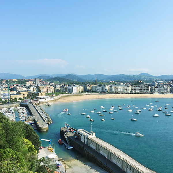 Vue panoramique dpeuis Mont Urgull San Sebastian