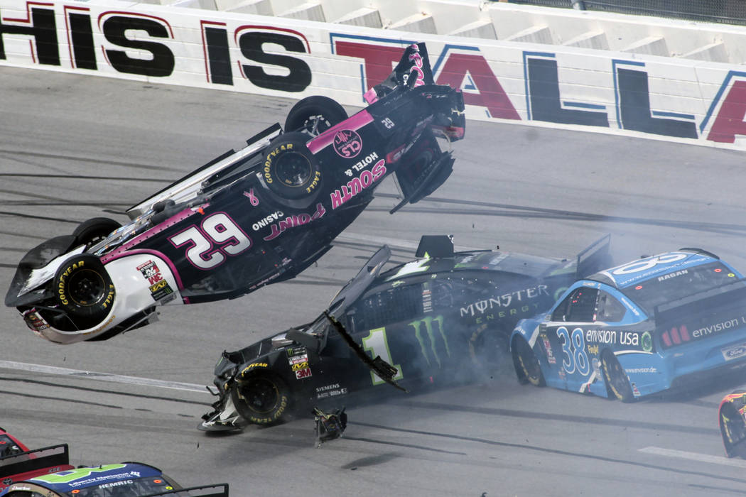 Brendan Gaughan races to lead, flips out at NASCAR race Ron Kantowski
