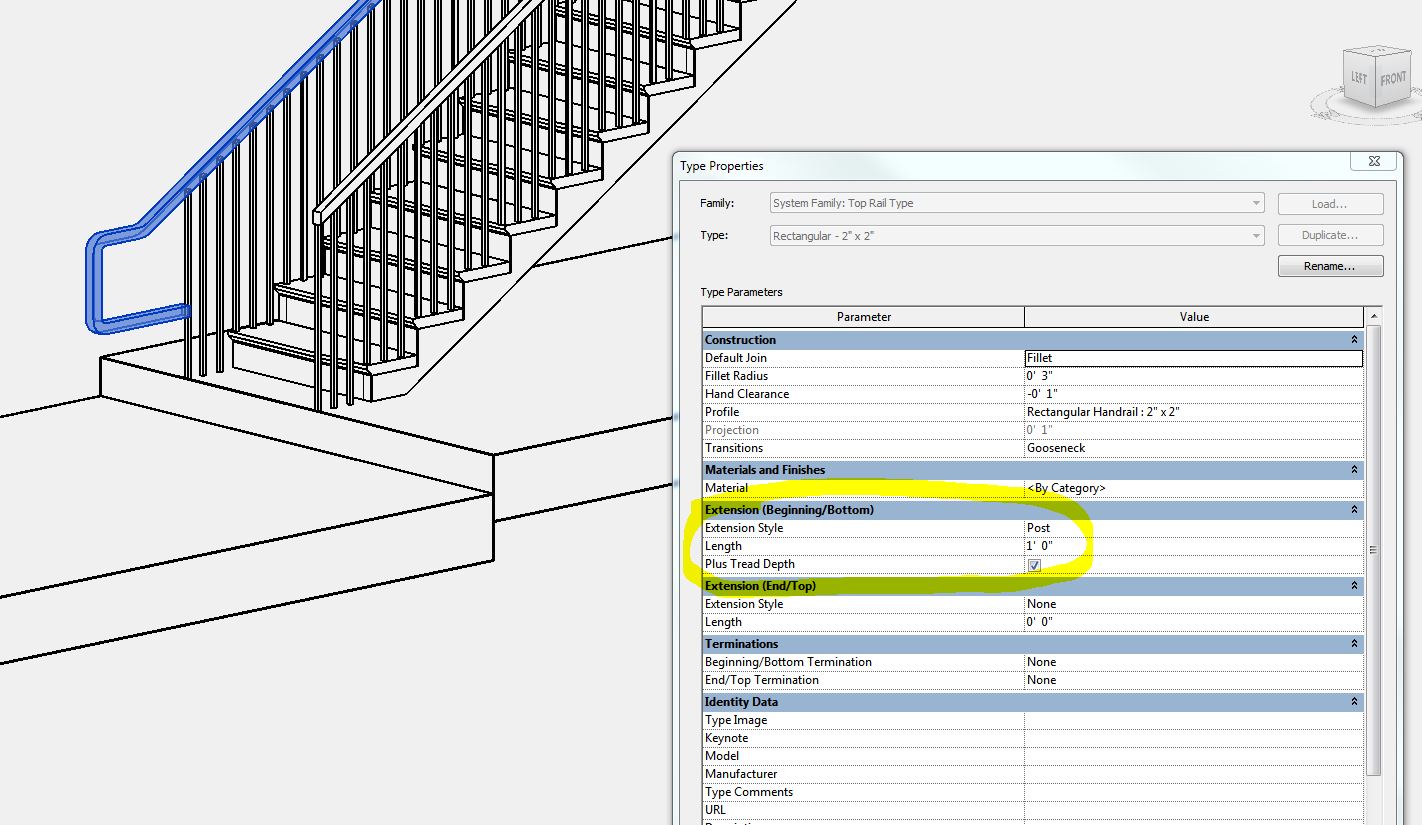 Revit Stair Railing Extensions Railing Design site