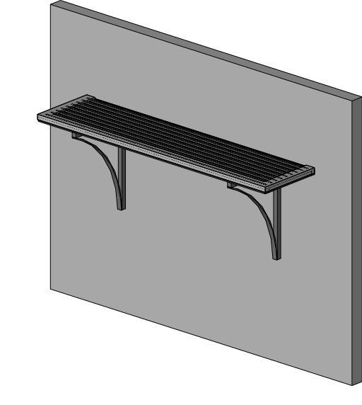 Object Sun Shade with curved brackets