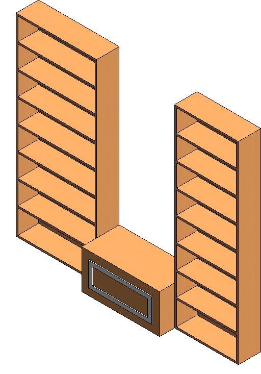 Object Bookcase with window seat