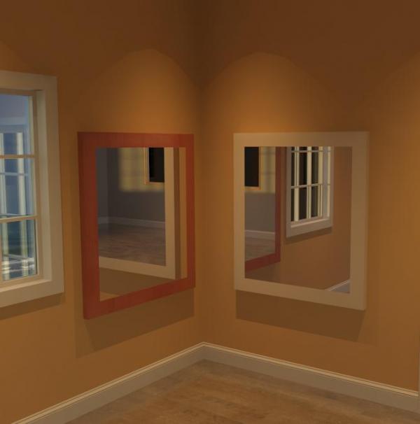 Object Fully Parametric Mirror w/boarder