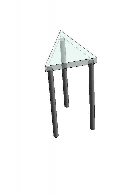 Object Triangle Glass Table