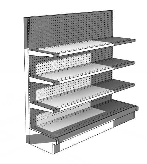 Object Shelving End Cap Fully Parametric