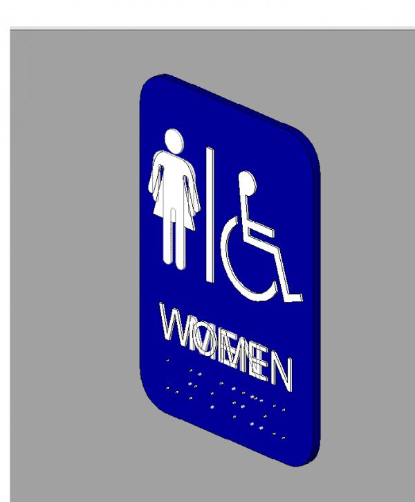 Object Handicap Restroom Signage