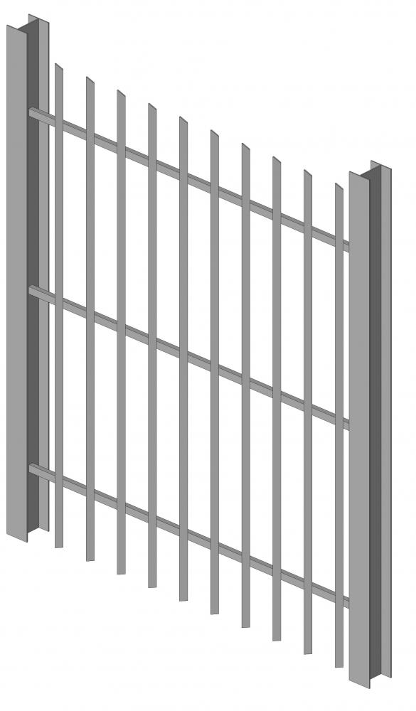 Object Metal fence (Parametric)