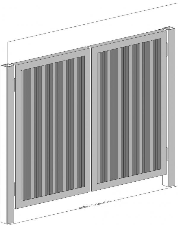 Object Double Gate Trash Enclosure