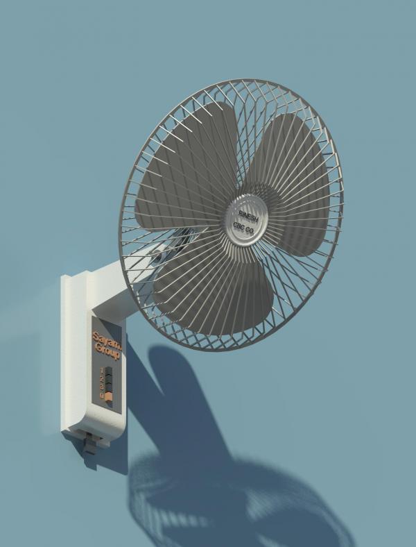 Object Wall Fan_9" th wall base