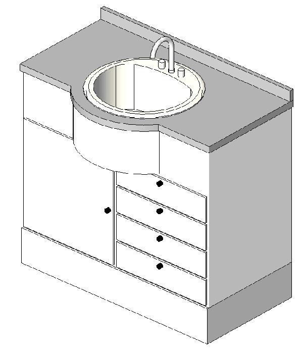 Object Bathroom Round Vanity