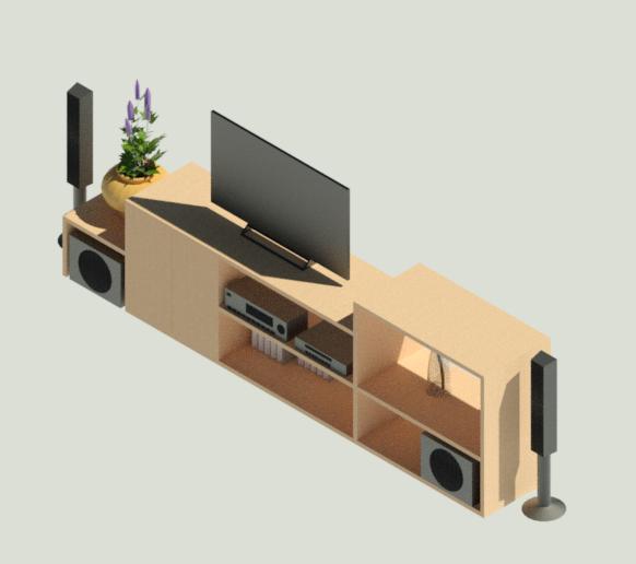 Object Television Table with Tv