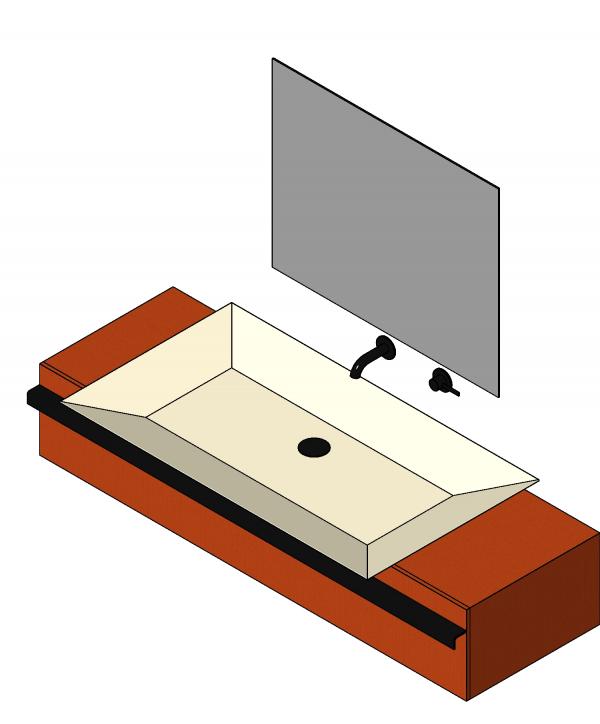 Object Bathroom counter top mirror Bancada banheiro