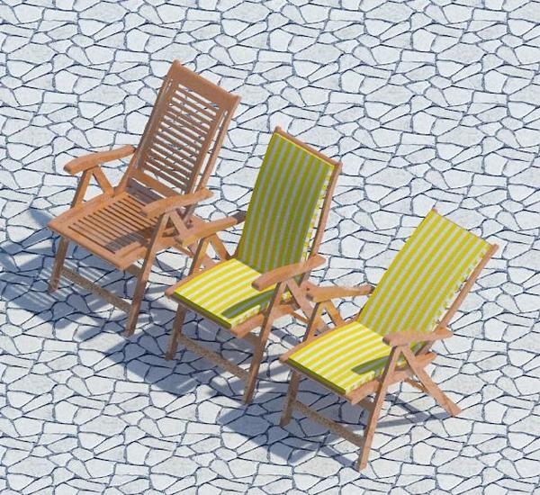 Object adjustable garden chair