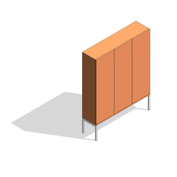 Object COALESSE_Denizen Wardrobe Storage Tower, 3 Door