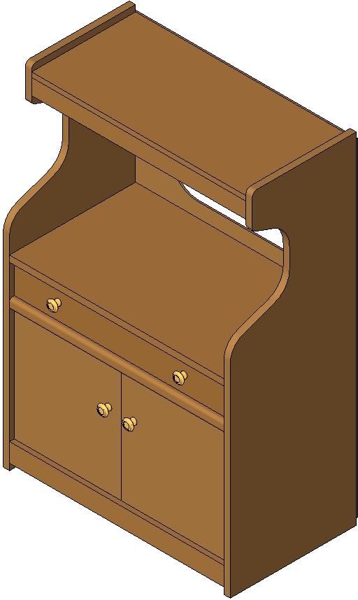 Object Microwave Cart