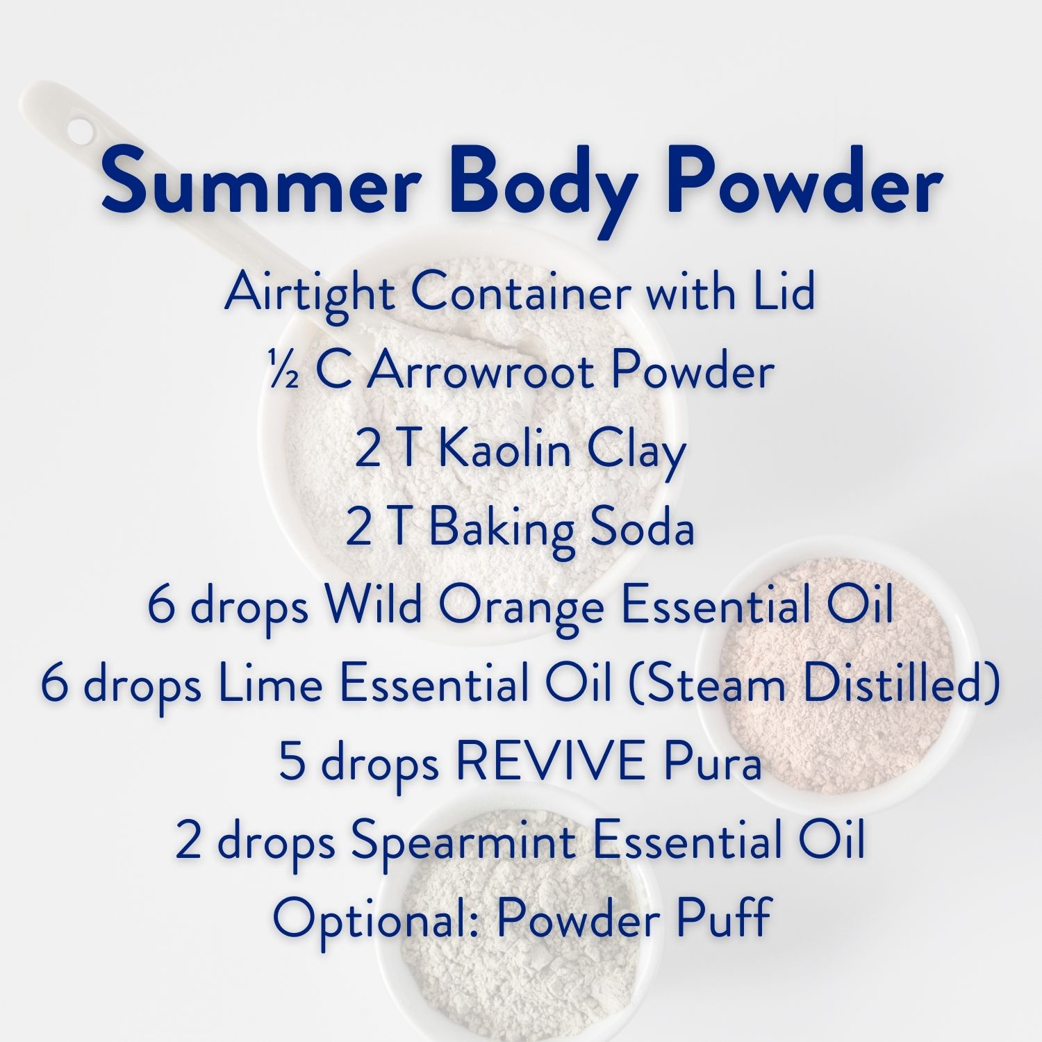 Summer Body Powder REVIVE Essential Oils