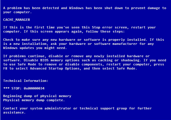 What does the Clock Watchdog Timeout Blue Screen error mean?