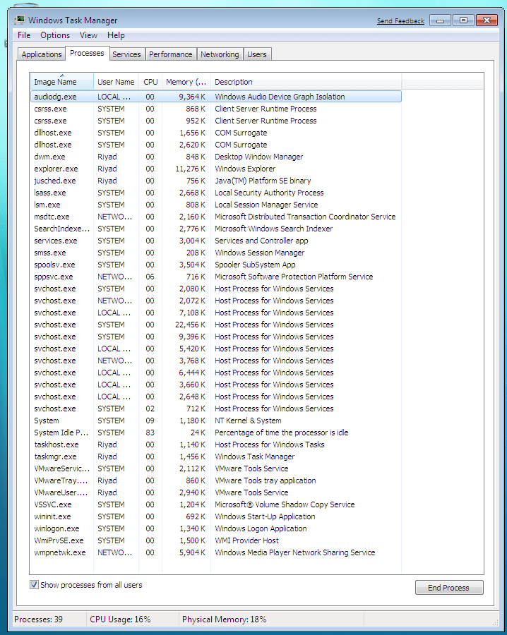 How do I navigate the task manager in Windows?