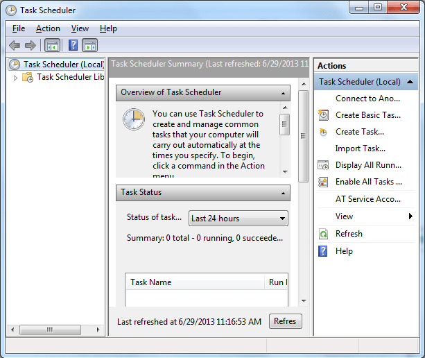 How do I set up Windows 7 maintenance automatically?