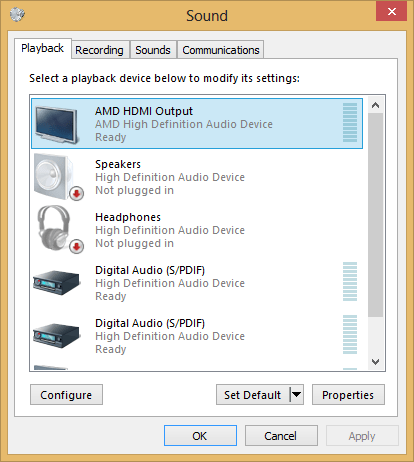 My HDMI Audio doesn't work. There's no sound. How do I fix it?