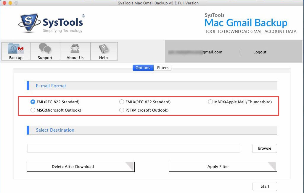 Gmail Backup Software to Export Gmail to Outlook, Apple