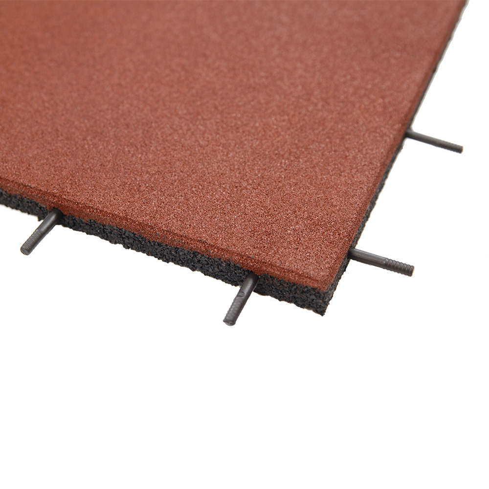 RevTime Easy DIY Interlocked Outdoor Rubber Tiles 20″x20″x1″ (Pack of 4