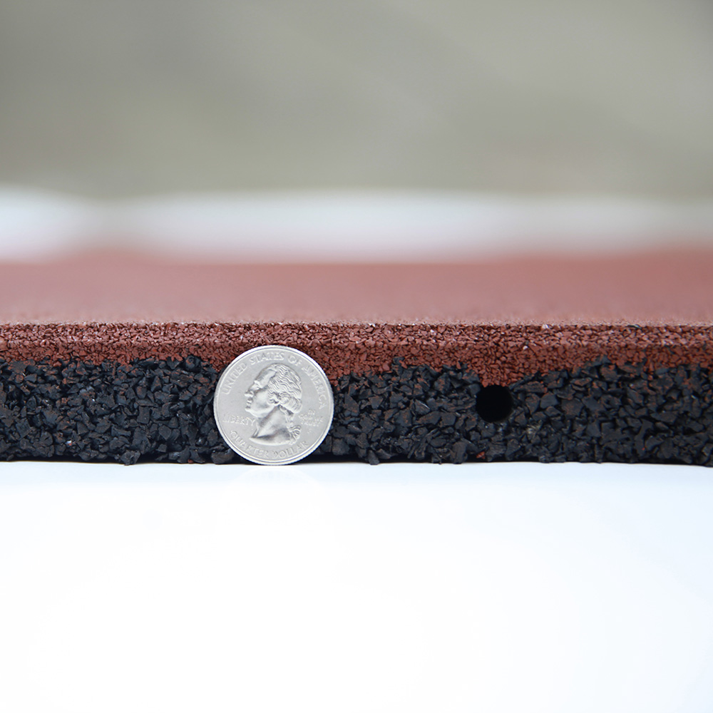 RevTime Easy DIY Interlocked Outdoor Rubber Tiles 20″x20″x1″ (Pack of 4