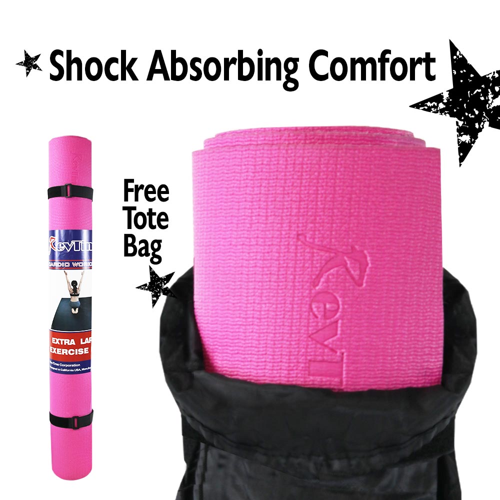 RevTime Large Exercise Mat 7′ x 4′ (84″ x 48″ x 1/4″) 6 mm Thick, High