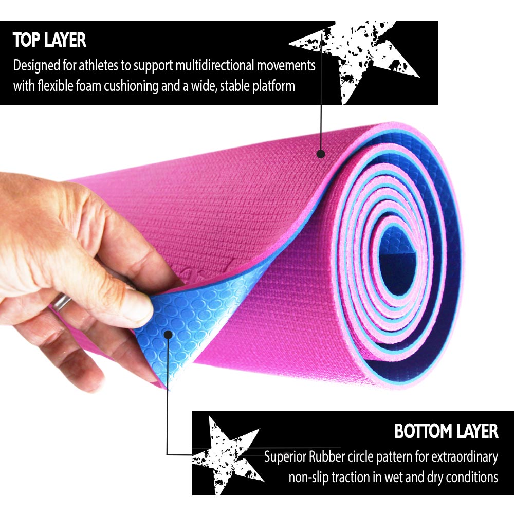 RevTime Large Exercise Mat 7′ x 4′ (84″ x 48″ x 1/4″) 6 mm Thick, High