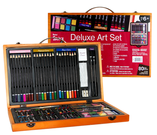 Artyfacts 79 Piece Wood Box Art Set Rex Art Supplies