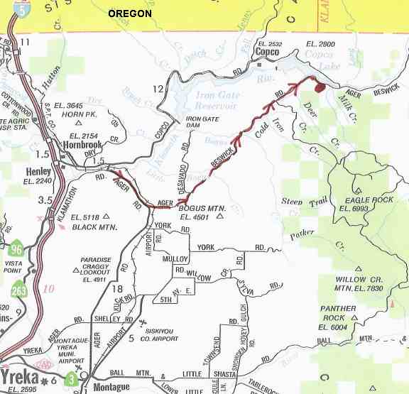 28 Acre Parcel on Copco Lake with large home