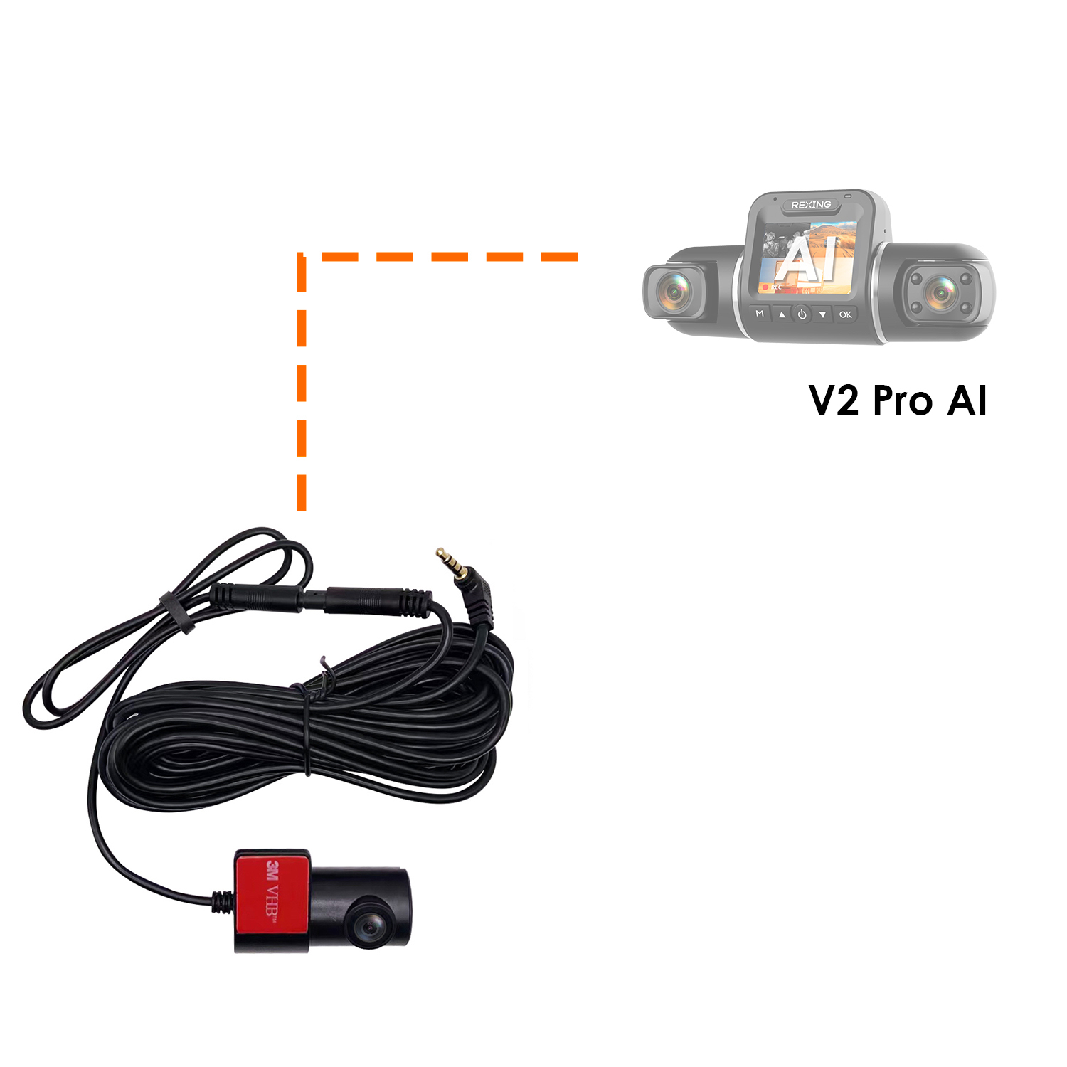 Rexing Rear Camera for V2 Pro AI Dash Cam – Turismdirect.com